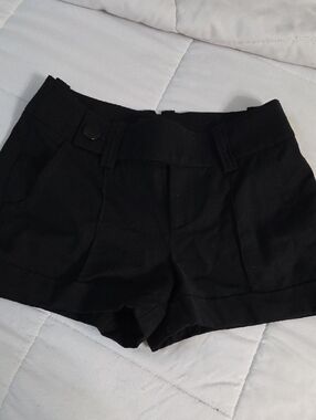 bebe Black High Waist Tailored Shorts